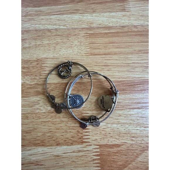 Alex and Ani Set of Three Bangles Bracelet - Picture 2 of 2